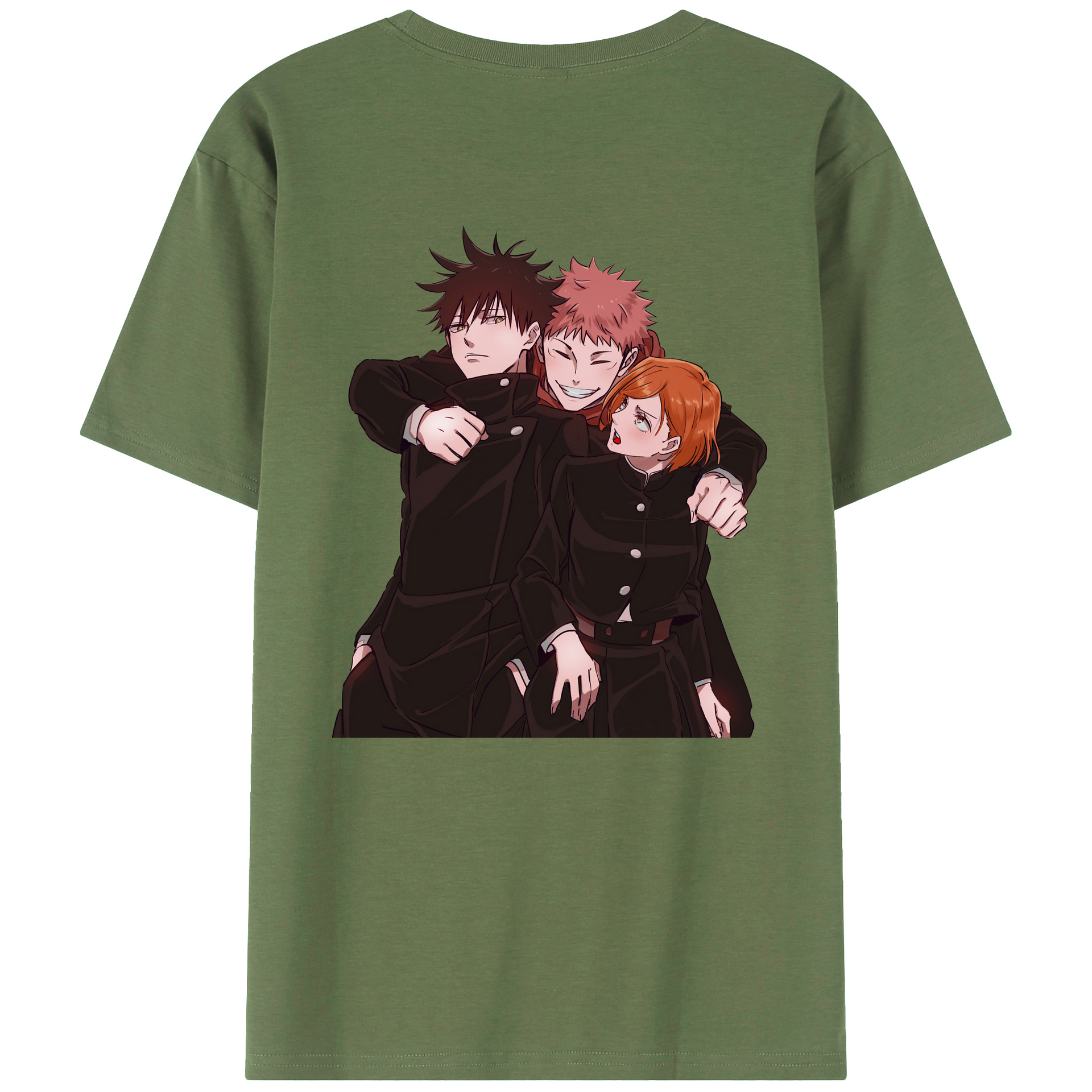 （画像用） 呪術廻戦 Jujutsu Kaisen 綿100％ メンズ半袖Tシャツ（バックプリント） 通気性